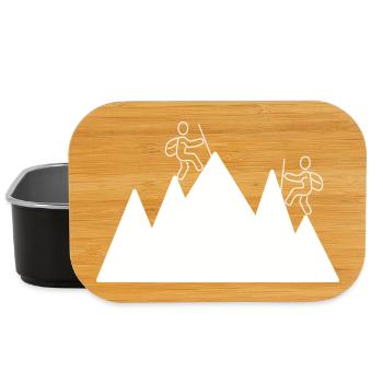 Mountaineer Lines Silhouette - Lunch Box - black - Front
