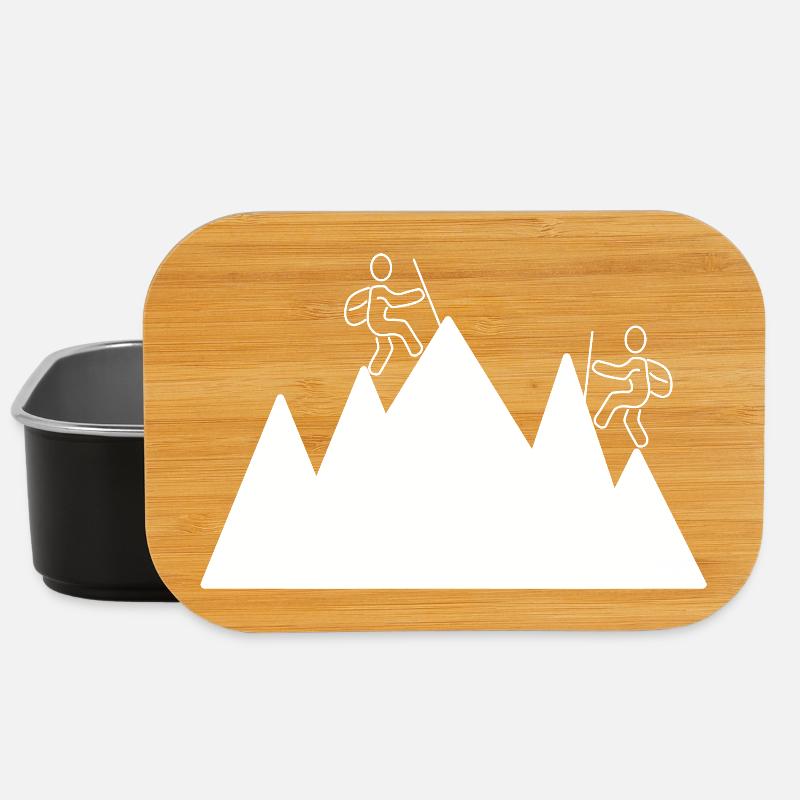 Mountaineer Lines Silhouette - Lunch Box - black