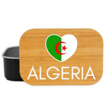 Heart with Algeria flag, I love Algeria - Lunch Box - black - Front