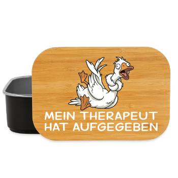 Crazy Goose My Therapist Gave Up - Lunch Box - black - Front