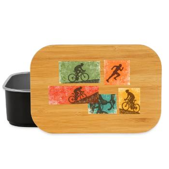 Bike Collage: Strength and Rhythm - Lunch Box - black - Front