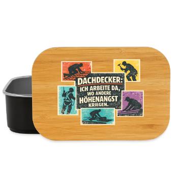 Roofer Saying Retro Collage - Lunch Box - black - Front