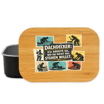Motif de la déclaration du couvreur - Boîte à goûter - noir - Devant