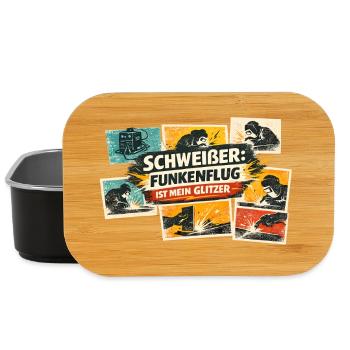 Étincelles volantes du soudeur brillent - Boîte à goûter - noir - Devant