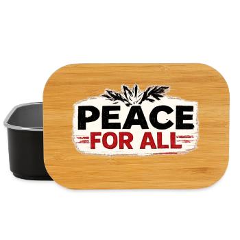 War No More – Sticker Peace & Humanity  - Boîte à goûter - noir - Devant