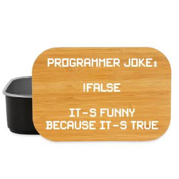 Funny programmer motif for developers, coders - Lunch Box - black - Front