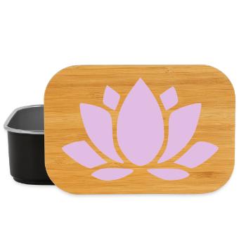 Lotus Flower Lotus Flower Violet Flower Flower Yoga - Lunch Box - black - Front