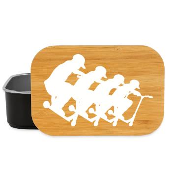 Racing Cyclists Pack Silhouette - Lunch Box - Schwarz - Vorne