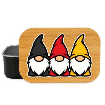 Germany Garden Gnomes Trio Black Red Gold - Lunch Box - black - Front