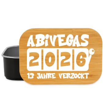 Abivegas 2016 Typo Neon Retro - Lunch Box - Schwarz - Vorne
