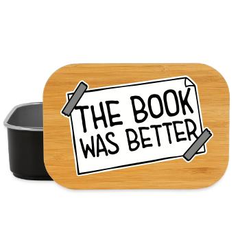 The Book Was Better Lustig Bücherwurm Film Spruch - Lunch Box - Schwarz - Vorne