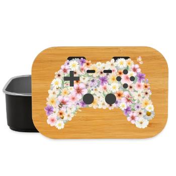 Floral Gamepad: Blütenkunst Controller - Lunch Box - Schwarz - Vorne