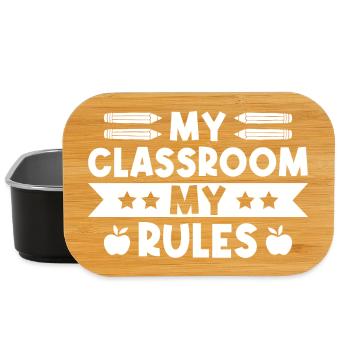 Preschool Teacher Classroom My Rules Daycare - Lunch Box - black - Front