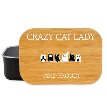 Crazy Cat Lady And Pride - Lunch Box - black - Front
