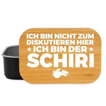 Schiedsrichter nicht zum diskutieren hier – Schiri - Lunch Box - Schwarz - Vorne