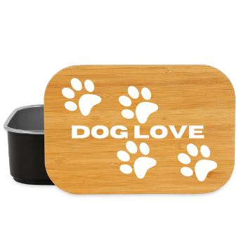 Dog Love – Paws - Lunch Box - black - Front