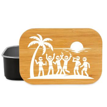 Urlaub Party Symbol - Lunch Box - Schwarz - Vorne