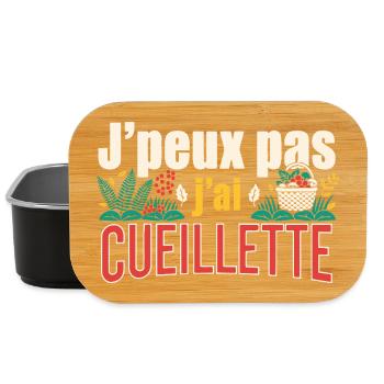 J'peux pas j'ai cueillette - Boîte à goûter - noir - Devant