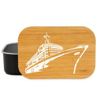 Kreuzfahrtschiff Silhouette Typografie - Lunch Box - Schwarz - Vorne