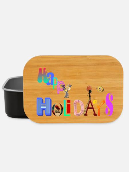 Happy holidays - Lunch Box - black