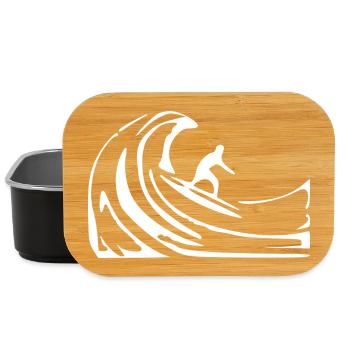 Vacances d’été pour les vagues surfeurs surfeurs - Boîte à goûter - noir - Devant
