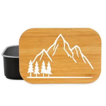 Mountain Hiking Mountaineering Gift - Lunch Box - black - Front