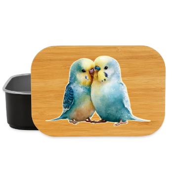 Wellensittiche - Lunch Box - Schwarz - Vorne