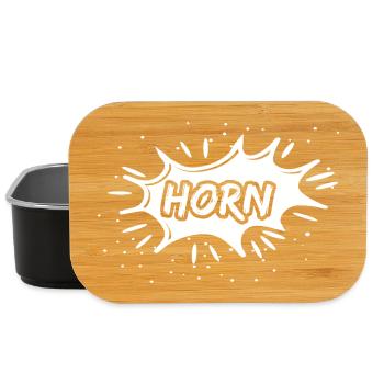 Horn as a gift - Lunch Box - black - Front