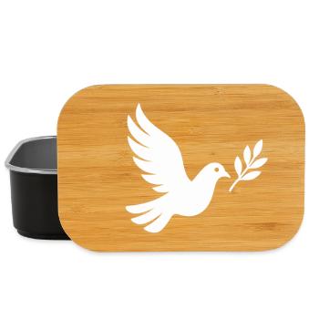 Peace Dove Outline Design - Lunch Box - Schwarz - Vorne
