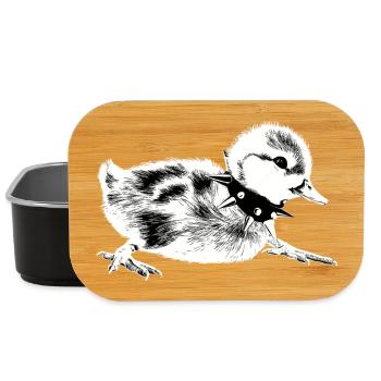 Rebel Punk Entlein – Halsketten-Design mit Stacheln - Lunch Box - Schwarz - Vorne