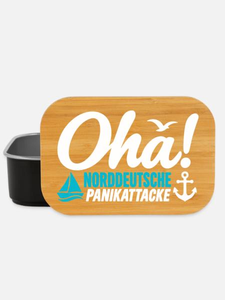 Oha! Norddeutsche Panikattacke – Küstenhumor - Lunch Box - Schwarz