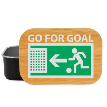 Go for Goal | Tor | Fussball | Soccer - Boîte à goûter - noir - Devant