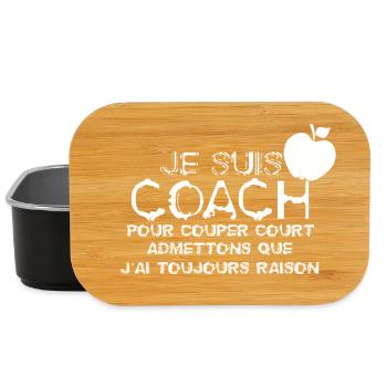 Je suis Coach - Boîte à goûter - noir - Devant