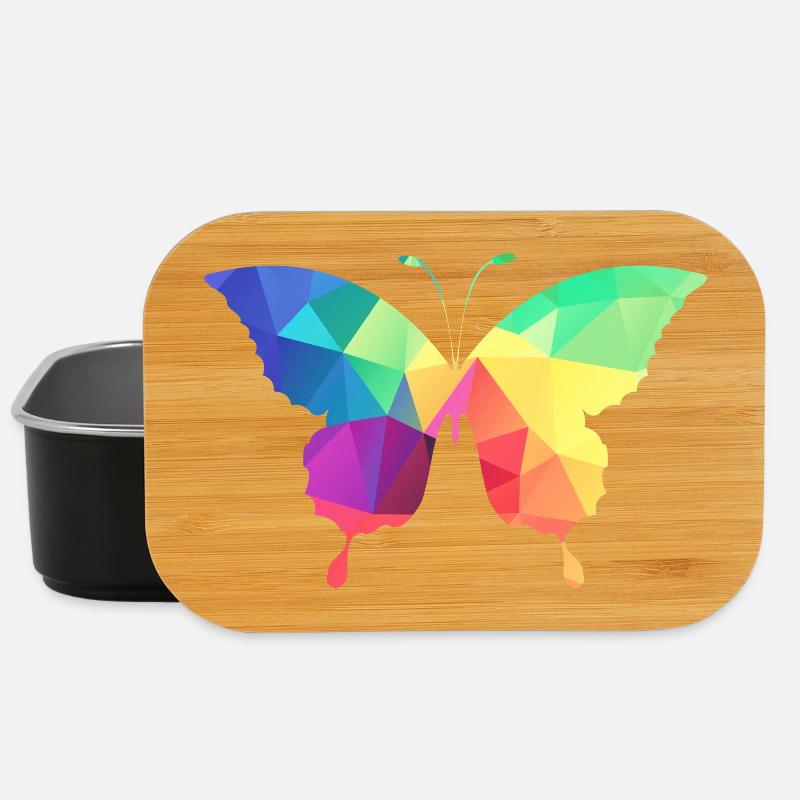 Bunter Schmetterling - Lunch Box - Schwarz