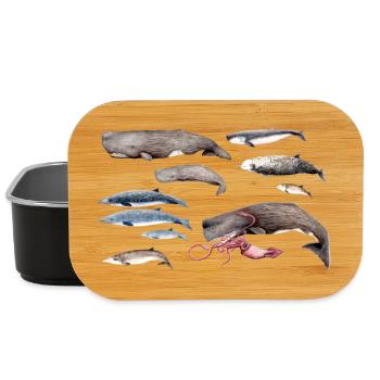 Sperm whales and beaked whales - Sperm whales & Beaked whales - Lunch Box - black - Front