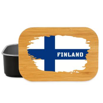 Finland Flag / Gift Helsinki Scandinavia - Lunch Box - black - Front