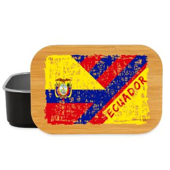 Ecuador Flaggen Design / Geschenk Südamerika - Lunch Box - Schwarz - Vorne