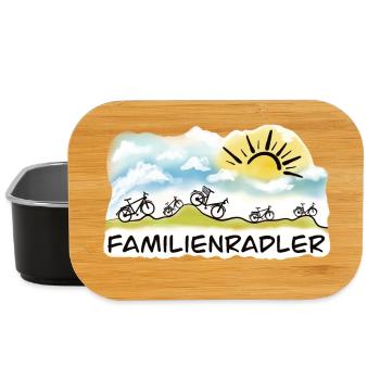 Familienradler Sonnenaufgang Design - Lunch Box - Schwarz - Vorne