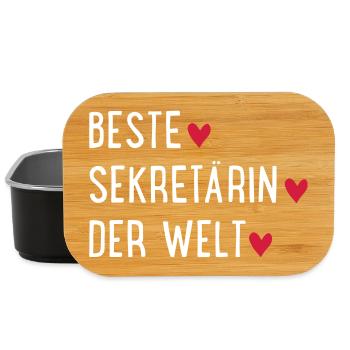 Beste Sekretärin der Welt - Lunch Box - Schwarz - Vorne