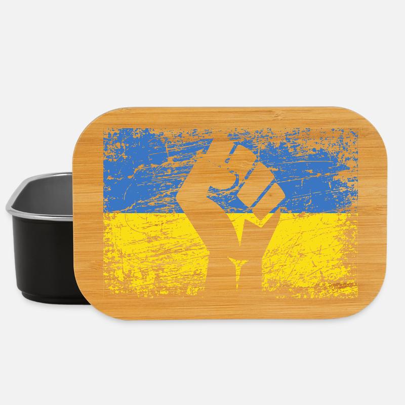 Drapeau De L'Ukraine Ukraine Soutien Ukraininens - Boîte à goûter - noir