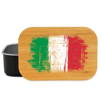 Drapeau italien coups de pinceau - Boîte à goûter - noir - Devant