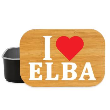 T-Shirt Ich liebe Elba T-Shirt Geschenkidee - Lunch Box - Schwarz - Vorne