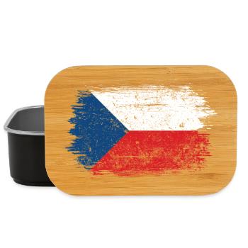 Pinselstrich Tschechische Flagge - Lunch Box - Schwarz - Vorne