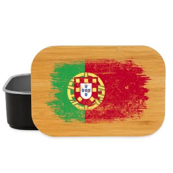 Art du drapeau du Portugal - Boîte à goûter - noir - Devant