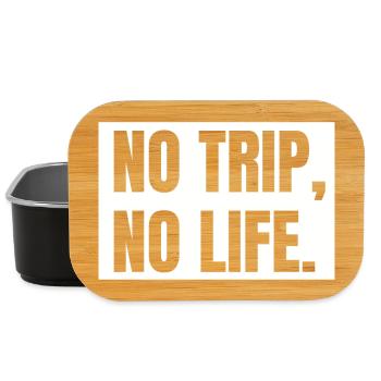 no trip, no life, voyage, voyager, tour du monde - Boîte à goûter - noir - Devant