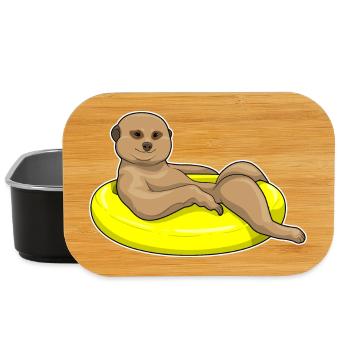 Erdmännchen Schwimmen Schwimmring Sommer - Lunch Box - Schwarz - Vorne