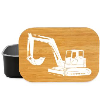 Silhouette de conducteur de pelle - Opérateur d’équipement de construction - Boîte à goûter - noir - Devant