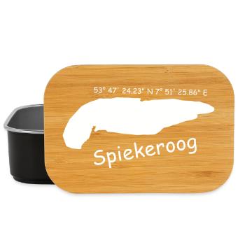 Spiekeroog Koordinaten - Lunch Box - Schwarz - Vorne