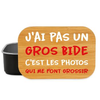 J’ai pas un gros bide les photos qui font grossir - Boîte à goûter - noir - Devant