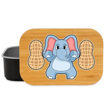 Elefant Bodybuilder Langhantel Bodybuilding - Lunch Box - Schwarz - Vorne